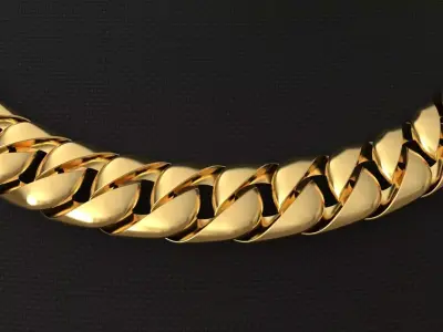Tiffany Cuban Curb Chain Link Bracelet 10 mm Wide 3D print model