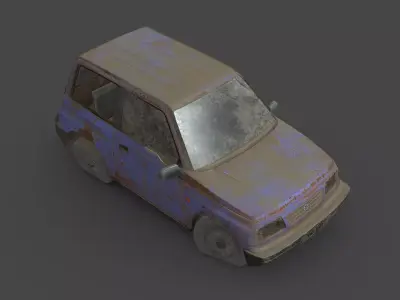 Abandoned Car - Suzuki Vitara Classic Low-poly 3D model