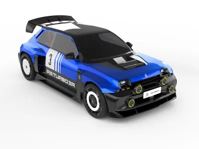 Renault 5 Turbo 3 Rally 3D model