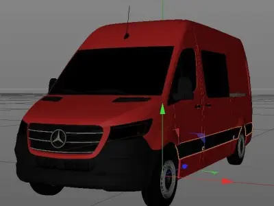 Van mercedes benz sprinter 3D model