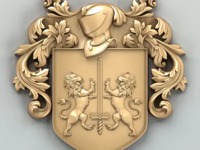 Coat of arms decorative 002 3D model