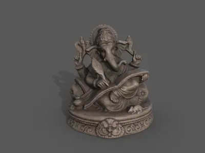Ganesh  God of Knowledge Low-poly 3D model
