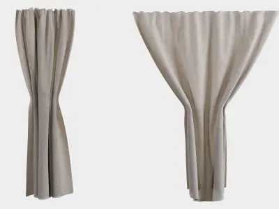Window Curtain Collection High Quality Low-poly 3D model