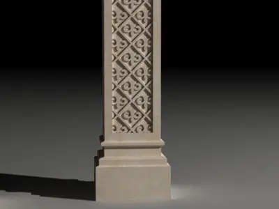 Arabian Pillar for Architecture 3D model
