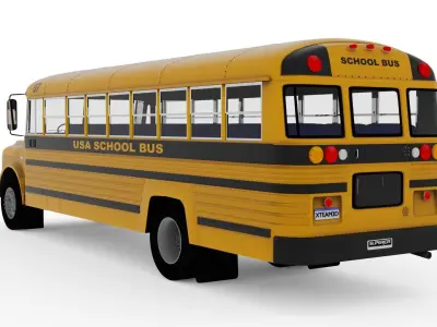 School Bus Superior C50 3D model