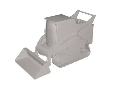 Excavator bulldozer 3D model