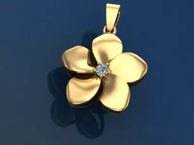 Pka Necklace Jewellery Romdul flower  3D print model