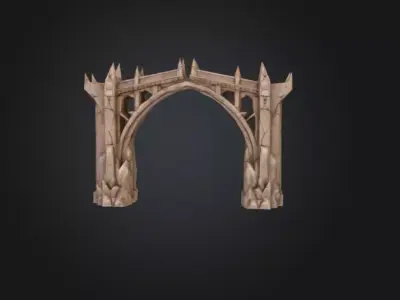 Orc Bridge Low-poly 3D model