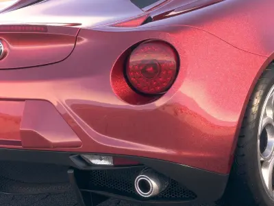 Alfa Romeo 4C Spider 2017 desert studio 3D model