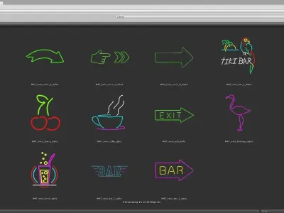 Ultimate Neon Sign Pack 1 Low-poly 3D model