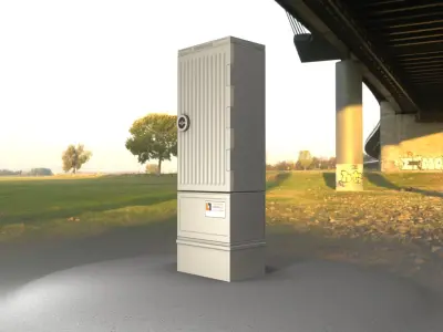 Electrical Distribution Cabinet 113 Low-poly 3D model