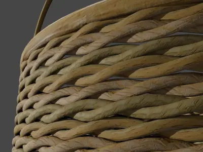 Straw Basket - Cesta de Palha 3D model