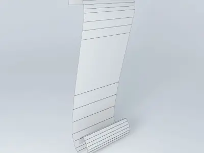 Papyrus paper note Free 3D model