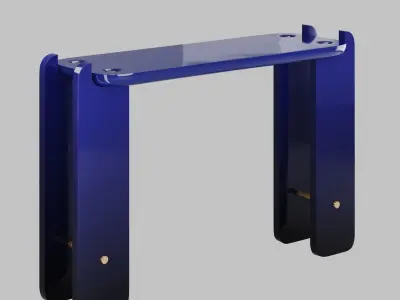 Ipanema Modern Blue and Gold Console Table by Duistt 3D model
