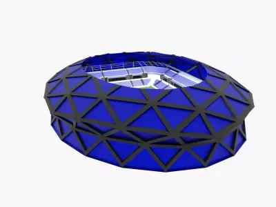 Football Stadium Low-poly 3D model 25