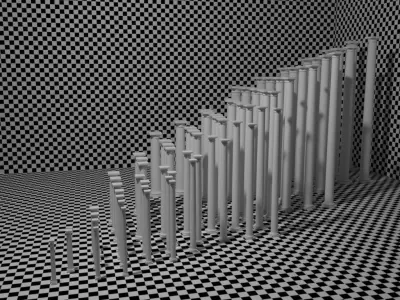 Round Tapered Columns 3D model