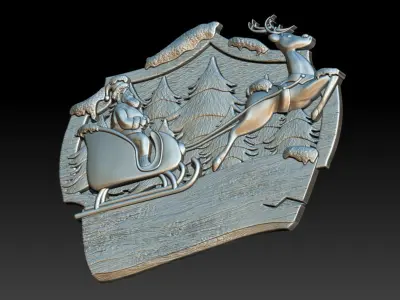 Santa Logo 3D print model