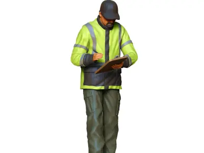 N6 Traffic Police with Clipboard 3D print model