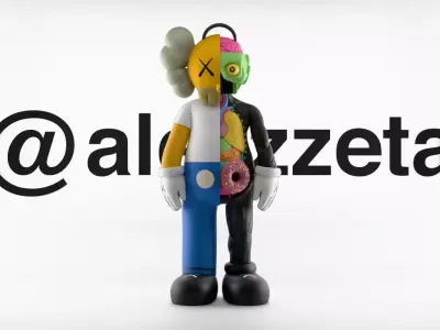 Kaws Homer Simpson Flayed Open Textured 3D model