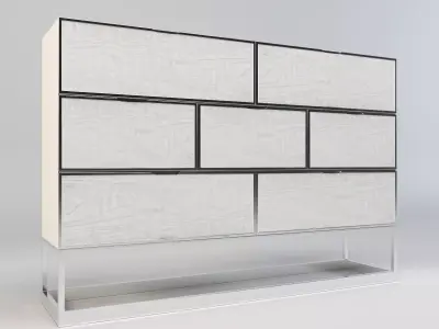 Dresser - Modern dresser - Sideboard - Storage cabinet Low-poly 3D model