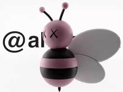 Kaws Dior Bee x Dior Bee 2 Textured 3D model