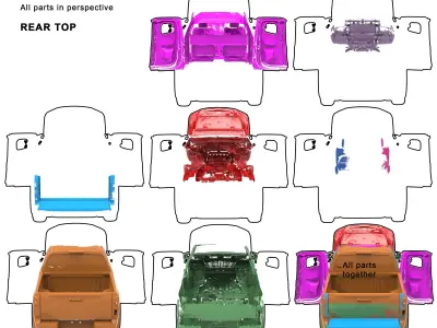 Isuzu D-Max CC EU 2020 Series Native multiple 3D Scan 3D model