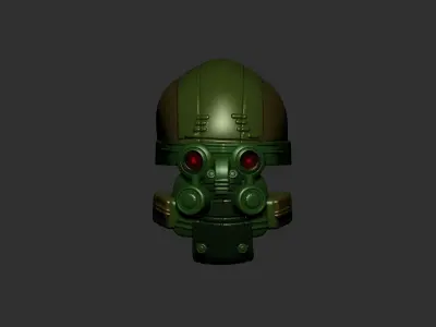 helmet high poly sculpt 3d printable ver 7 3D model 3D model 16