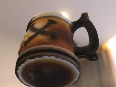 Skull Tankard Mug Low-poly 3D model