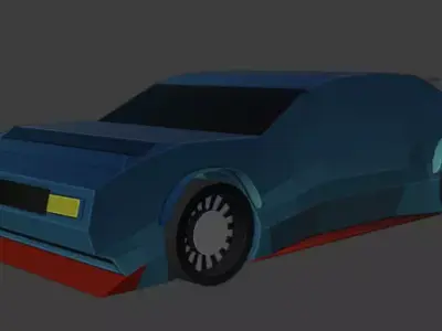 Low-Poly Car Free low-poly 3D model