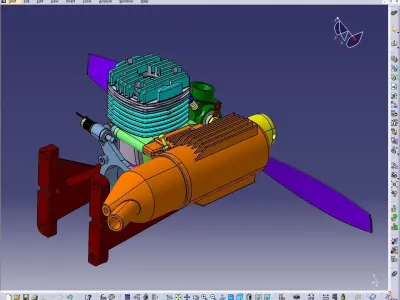 RC Engine 3D model Assembly 3D model