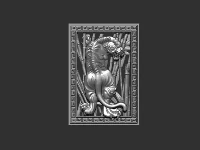 tiger pendant 3D print model buy