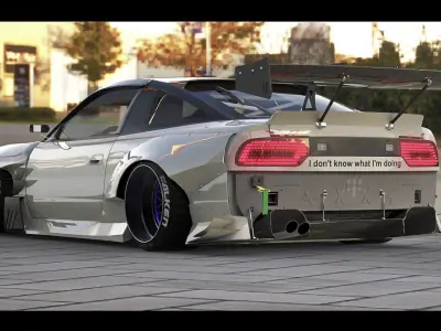Custom Nissan 240sx S13 3D model