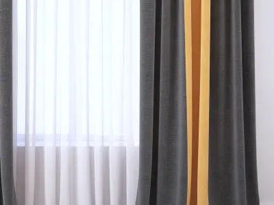 Set 105 Curtains 3D model