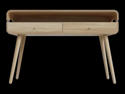 Oak Effect Console Table Low-poly 3D model