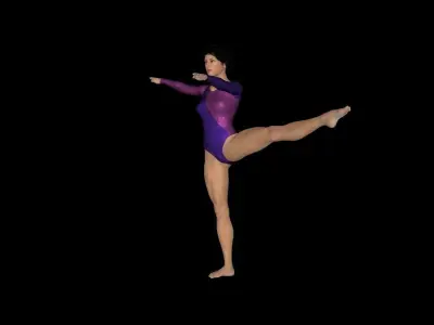 Human Gymnastic Female athlete   3D model