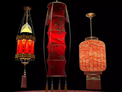 Chinese red  Lantern   3D model