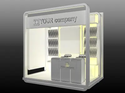 Booth Exhibition Stand a413a 3D model