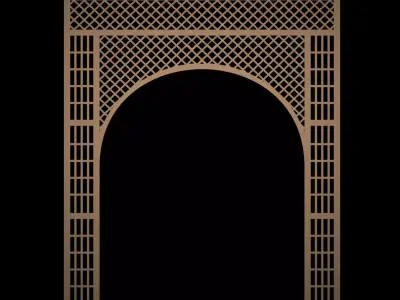  CNC Cutting Arch Jali  3d Modle Jali 3d Modle Cutting Jali   3D model
