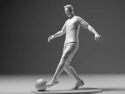 Footballer 04 Footstrike 01 Stl 3D print model
