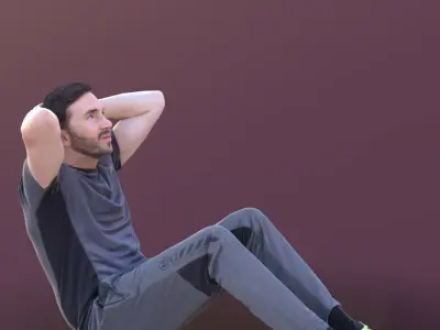 Anselmo 10229 - Sport Man Low-poly 3D model