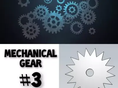 Mechanical Gear Wheel For Engineering Work 3D model