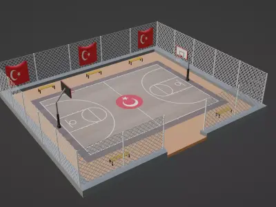 Basketball Stadium - Turkey Low-poly 3D model