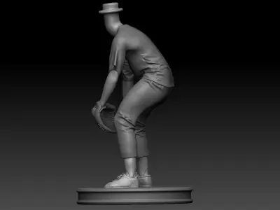 3D Printable baseball player Bubble Head 3D print model