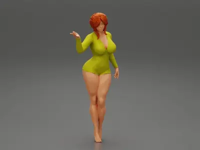 Sexy Woman in Sleepwear 3D print model