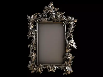Frame barocco floral 3D print model