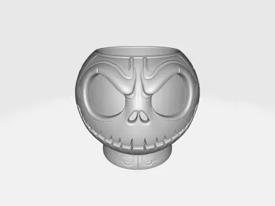 Jack Skull Planter Spooky Halloween Skull Pot Gothic Home  3D print model