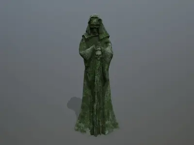 statue  2 Low-poly 3D model
