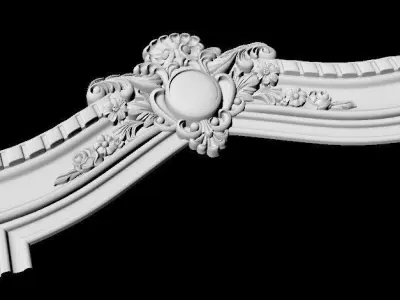 Central decor ornament for furniture 3D model 988