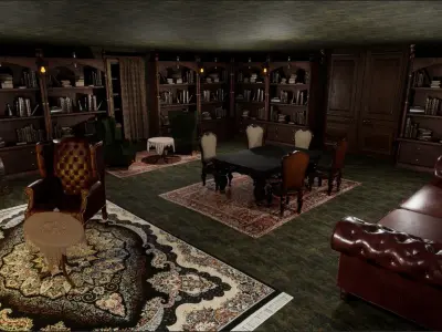 Cozy Library - Unreal Engine Free 3D model