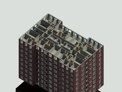 Apartment Modelling Revit 3D model